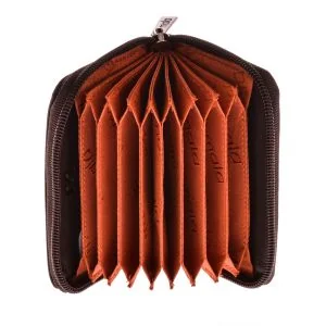 Mala Leather Origin Concertina Card Holder with Zip