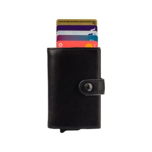 Visconti Pop Out Card Wallet Speziale - Premium Black Leather